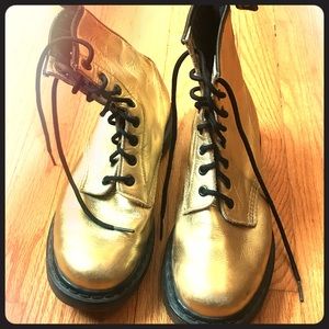 Dr. Martens Women’s Gold Metallic Boots